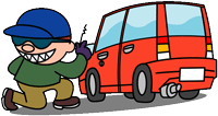 自動車盗のイラスト