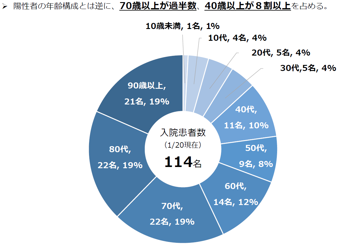 入院患者の年齢内訳