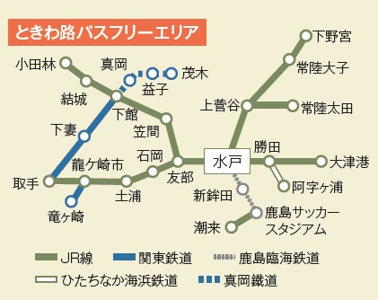 ときわ路パスフリーエリア