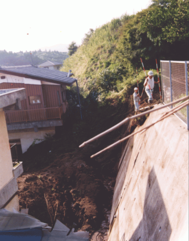 茨城県高萩市宮後地区平成6年9月29日台風26号による被害状況の写真