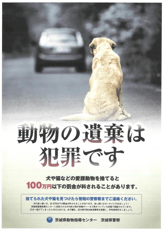 動物の遺棄は犯罪です