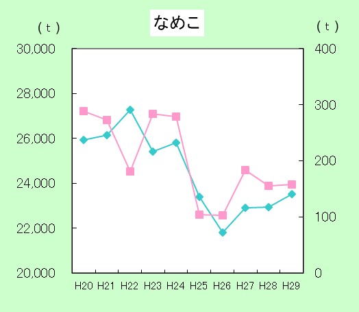 H29なめこ生産量