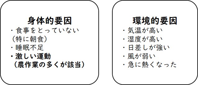 体温が上昇する要因