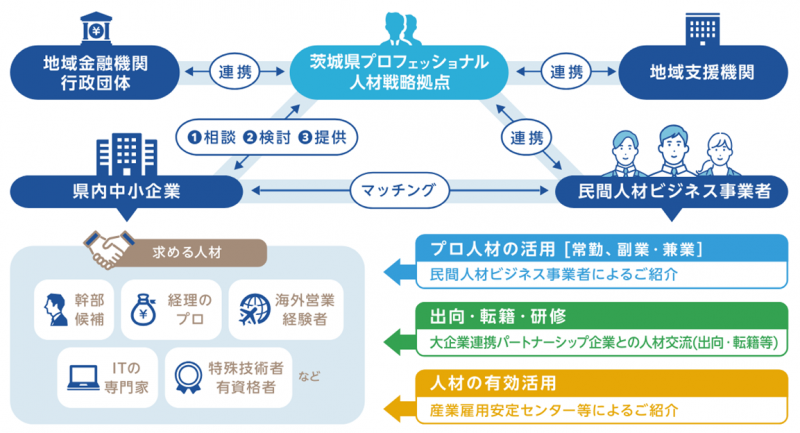 プロフェッショナル人材マッチの流れ、フロー図